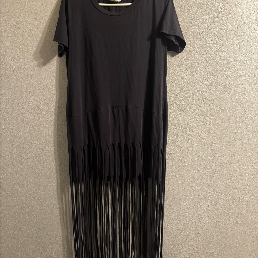 BIBI Black Fringe Dress – Women’s M - Picture 2 of 4